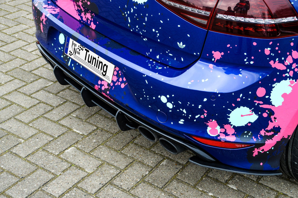 Ingo Noak Gefräßter Heckansatz  mit Finnen und Seiten Flaps für VW Golf 7 R