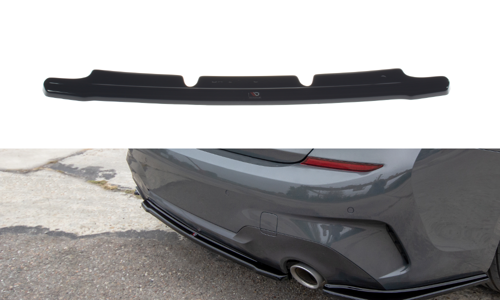 Maxton Design Mittlerer Diffusor Heck Ansatz passend für BMW 3er G20 M Paket schwarz Hochglanz