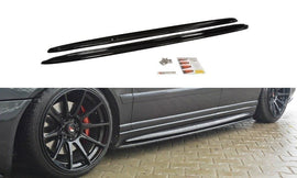 Maxton Design Seitenschweller Ansatz passend für AUDI S4 B5 schwarz Hochglanz
