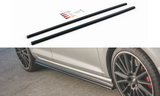 Maxton Design Seitenschweller Ansatz passend für V.2 VW Golf 7 GTI (verengen) schwarz Hochglanz