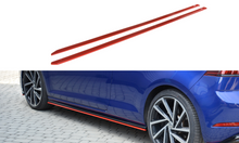 Laden Sie das Bild in den Galerie-Viewer, Maxton Design Seitenschweller Ansatz passend für V.2 VW GOLF 7 R FACELIFT schwarz Hochglanz