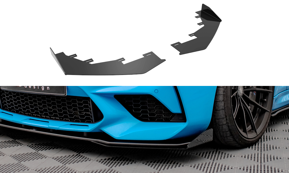 Maxton Design Front Flaps BMW M2 Competition F87 schwarz Hochglanz