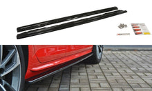 Laden Sie das Bild in den Galerie-Viewer, Maxton Design Seitenschweller Ansatz passend für Audi S4 / A4 S-Line B9 schwarz Hochglanz