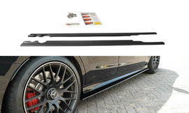 Maxton Design Seitenschweller Ansatz passend für Mercedes C-Klasse S205 63 AMG Kombi schwarz Hochglanz