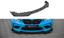 Laden Sie das Bild in den Galerie-Viewer, Maxton Design Street Pro Front Ansatz für +Flaps für V.1 + Flaps BMW M2 Competition F87 schwarz Hochglanz