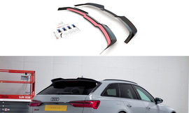 Maxton Design Spoiler CAP passend für V.2 Audi RS6 C8 schwarz Hochglanz