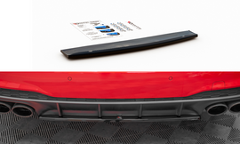 Maxton Design Mittlerer Diffusor Heck Ansatz passend für Audi A7 C8 S-Line schwarz Hochglanz