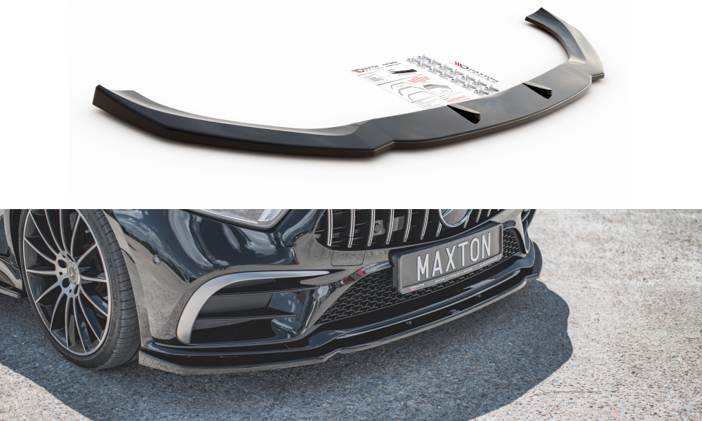 Maxton Design Front Ansatz passend für V.2 Mercedes-Benz CLS AMG-Line C257 schwarz Hochglanz