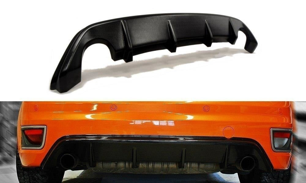 Maxton Design Diffusor Heck Ansatz passend für Ford Focus ST Mk2 schwarz Hochglanz