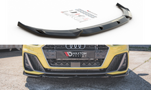 Laden Sie das Bild in den Galerie-Viewer, Maxton Design Front Ansatz passend für V.3 Audi A1 S-Line GB schwarz Hochglanz