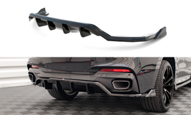 Maxton Design Mittlerer Diffusor Heck Ansatz DTM Look für BMW X6 M-Paket F16 schwarz Hochglanz