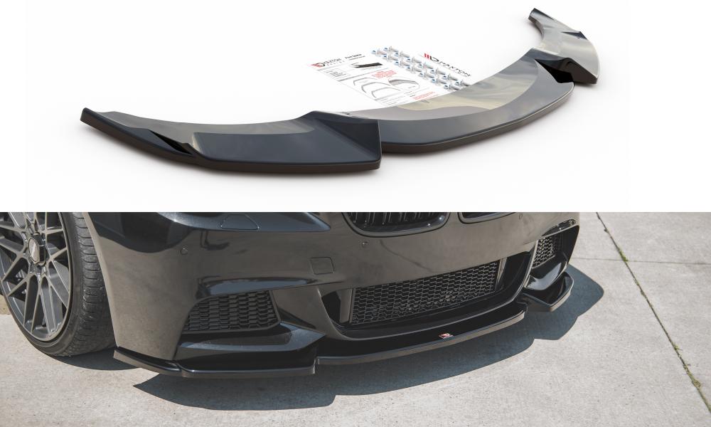 Maxton Design Front Ansatz V.3 für BMW 5er F10/F11 M-Paket schwarz Hochglanz