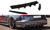 Maxton Design Diffusor Heck Ansatz passend für Heckschürze & Flaps passend für AUDI S6 C7 AVANT
