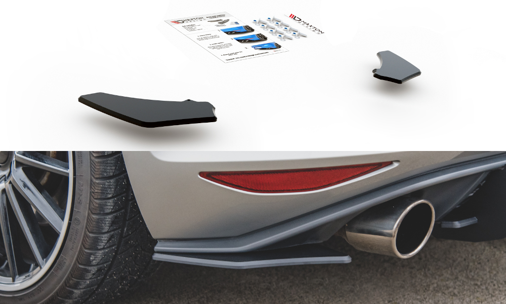 Maxton Design Robuster Racing Heck Ansatz Flaps Diffusor passend für L + R V.2 VW Golf 7 GTI
