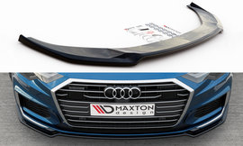 Maxton Design Front Ansatz passend für V.1 Audi A6 S-Line / S6 C8  schwarz Hochglanz