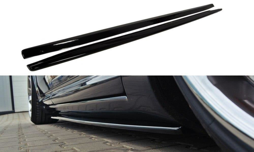 Maxton Design Seitenschweller Ansatz passend für AUDI S8 D3 schwarz Hochglanz
