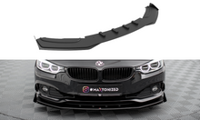 Laden Sie das Bild in den Galerie-Viewer, Maxton Design Street Pro Front Ansatz für +Flaps für + Flaps BMW 4er Gran Coupe F36 schwarz Hochglanz