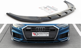 Maxton Design Front Ansatz passend für V.2 Audi A6 S-Line / S6 C8  schwarz Hochglanz