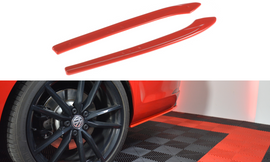 Maxton Design Heck Ansatz Flaps Diffusor passend für V.2 VW GOLF 7 R VARIANT FACELIFT  schwarz Hochglanz