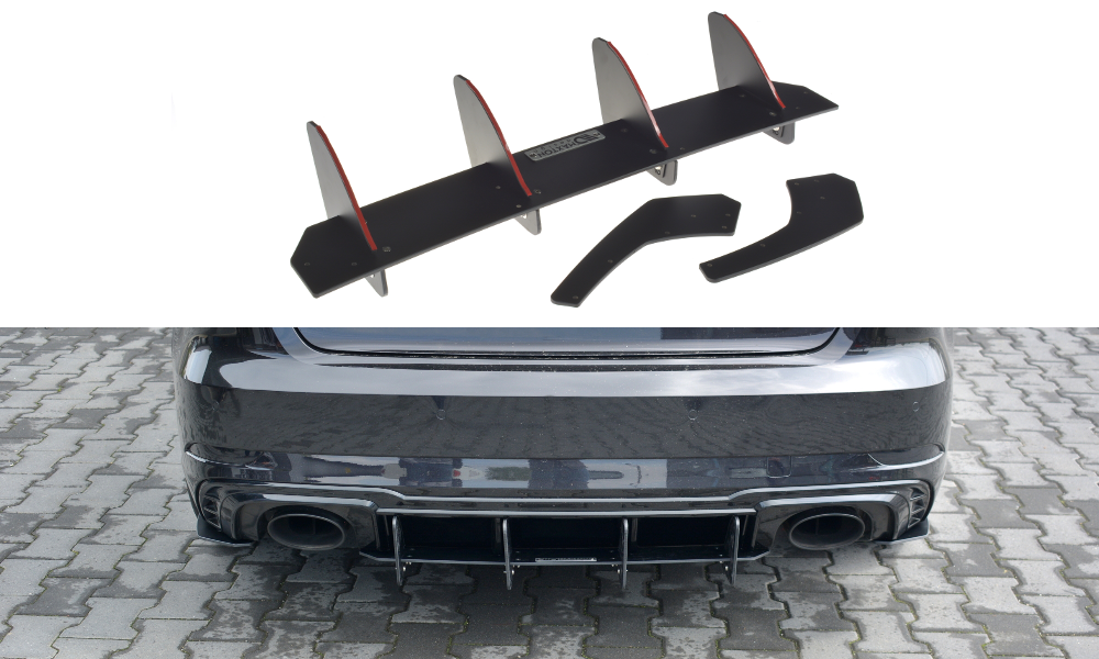 Maxton Design Diffusor Heck Ansatz passend für Heckschürze V.1 passend für AUDI RS3 8V FL SPORTBACK