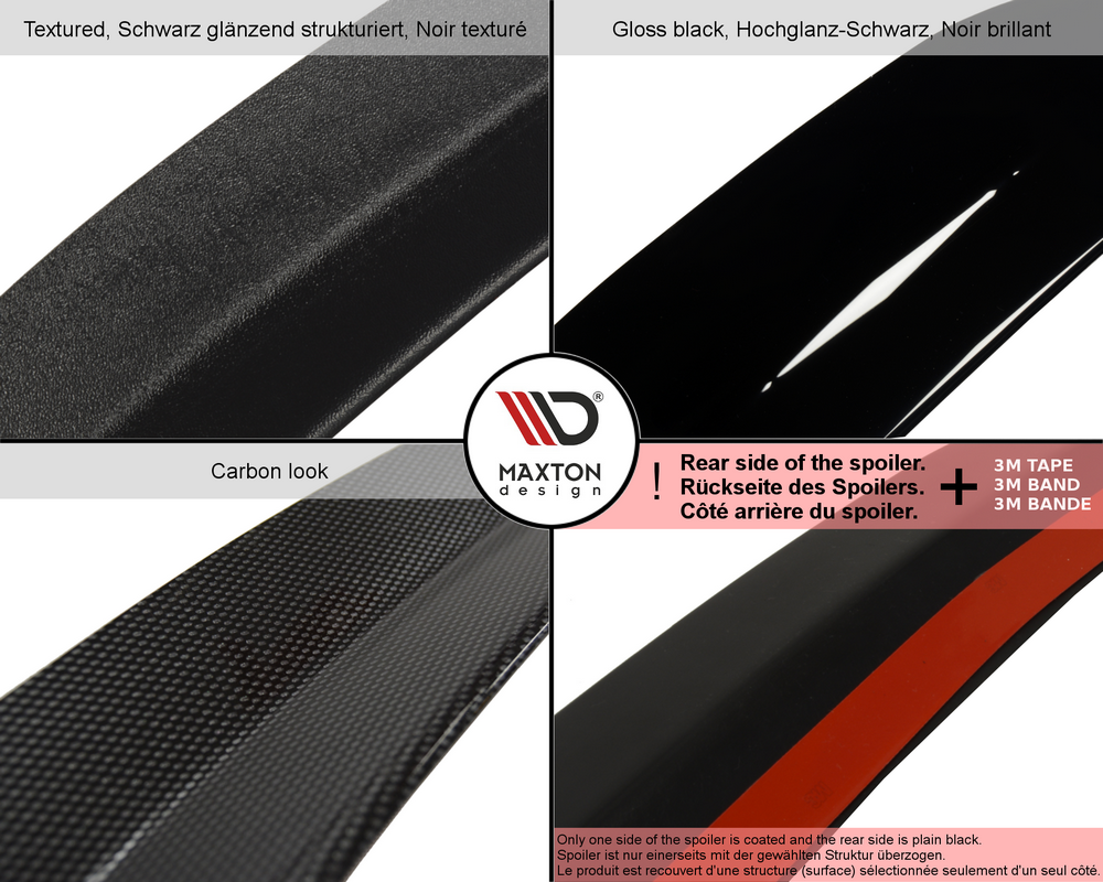 Maxton Design Spoiler CAP passend für Mercedes S-KLASSE W222 schwarz Hochglanz