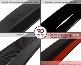 Maxton Design Spoiler CAP passend für BMW 3er E91 M Paket FACELIFT schwarz Hochglanz