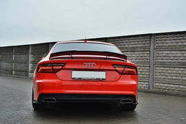 Maxton Design Spoiler CAP passend für AUDI A7 S-LINE (FACELIFT) schwarz Hochglanz
