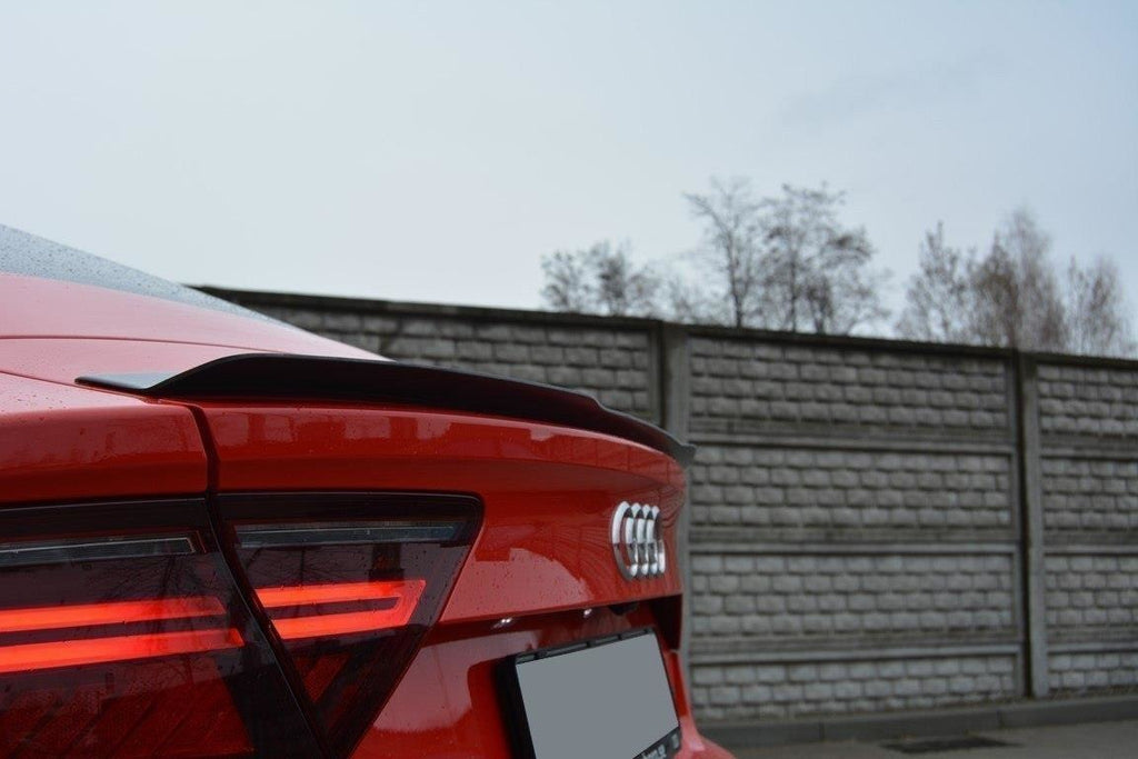 Maxton Design Spoiler CAP passend für AUDI A7 S-LINE (FACELIFT) schwarz Hochglanz