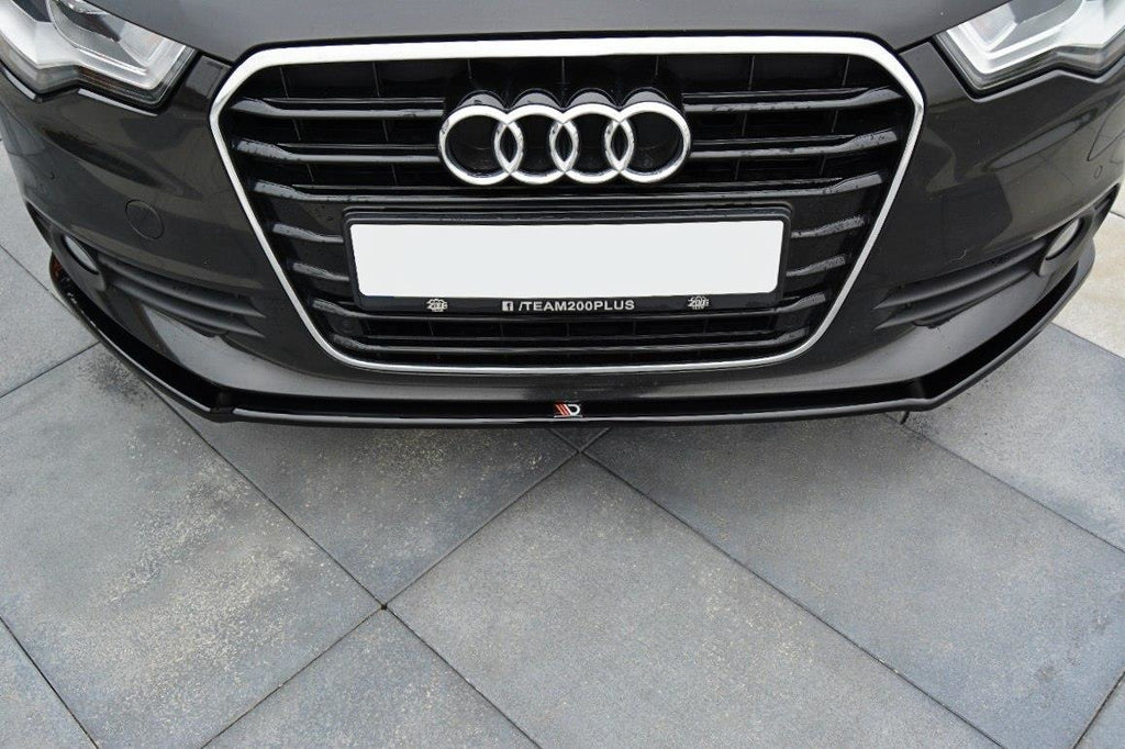 Maxton Design Front Ansatz passend für V.1 Audi A6 C7 schwarz Hochglanz