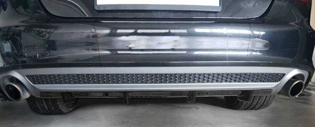 Maxton Design Diffusor Heck Ansatz passend für Audi A7 Mk1 S-Line schwarz Hochglanz