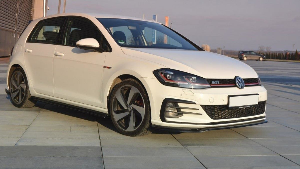 Maxton Design Front Ansatz passend für V.2 VW GOLF 7 GTI FACELIFT schwarz Hochglanz