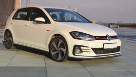 Maxton Design Front Ansatz passend für V.2 VW GOLF 7 GTI FACELIFT schwarz Hochglanz