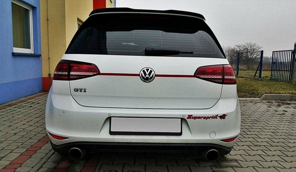 Maxton Design Spoiler CAP passend für VW GOLF Mk7 R/ GTI schwarz Hochglanz