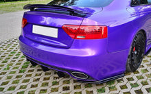 Laden Sie das Bild in den Galerie-Viewer, Maxton Design Diffusor Heck Ansatz passend für Audi RS5 Mk1 8T Facelift schwarz Hochglanz