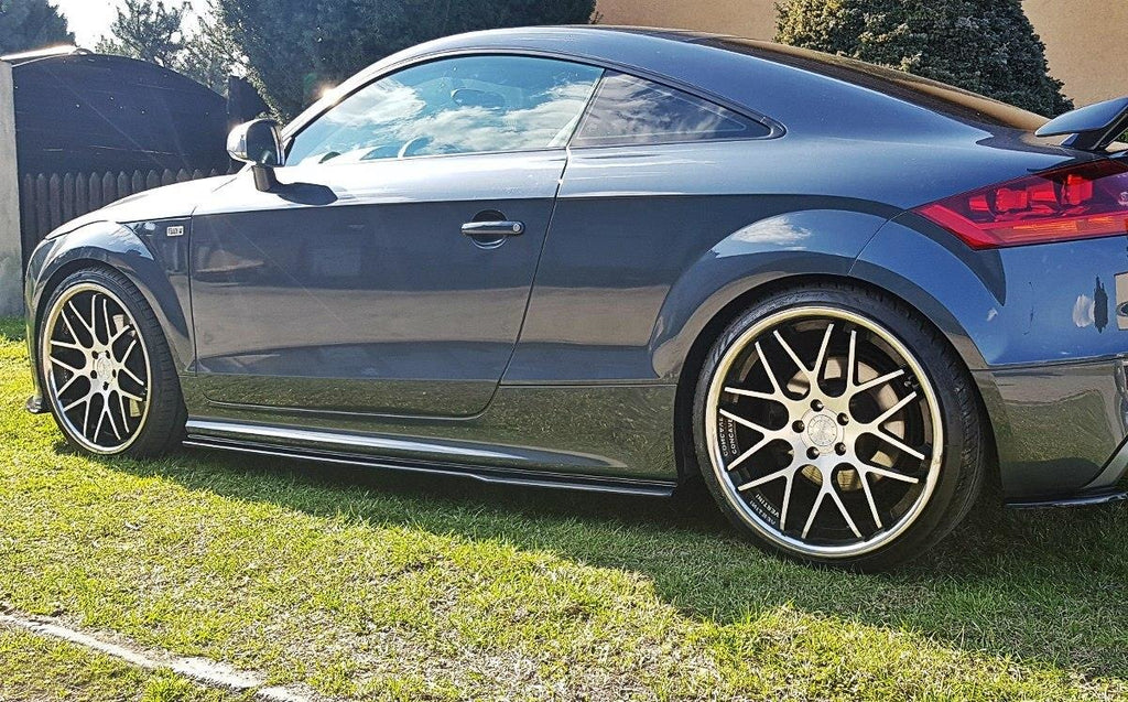 Maxton Design Seitenschweller Ansatz passend für Audi TT S / TT S-Line 8J  schwarz Hochglanz