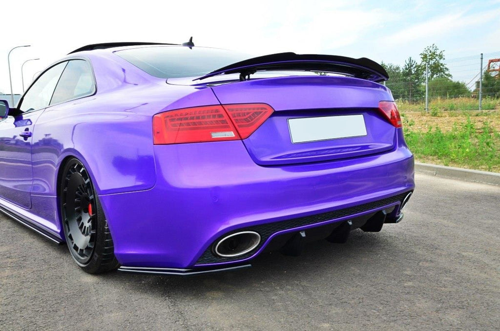 Maxton Design Spoiler CAP passend für Audi RS5 Mk1 8T Facelift schwarz Hochglanz