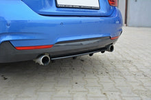 Laden Sie das Bild in den Galerie-Viewer, Maxton Design Mittlerer Diffusor Heck Ansatz passend für BMW 4er F32 M Paket im DTM LOOK schwarz Hochglanz