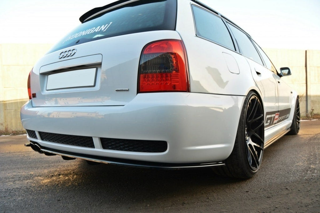 Maxton Design Diffusor Heck Ansatz passend für AUDI RS4 B5 DTM LOOK schwarz Hochglanz
