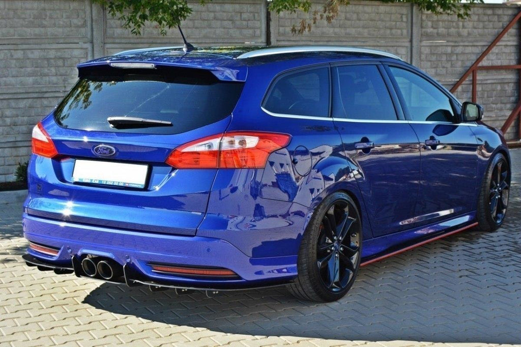 Maxton Design Diffusor Heck Ansatz passend für Heckschürze passend für FORD Focus 3 ST Turnier