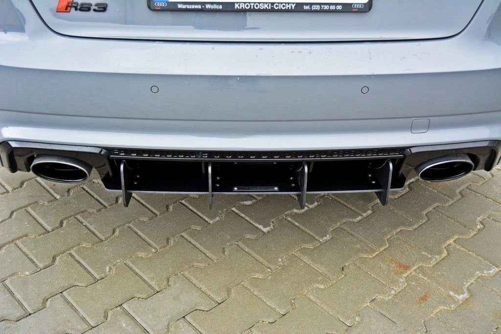 Maxton Design Diffusor Heck Ansatz passend für Heckschürze passend für AUDI RS3 8VA SPORTBACK