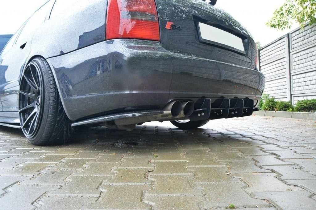 Maxton Design Diffusor Heck Ansatz passend für Heckschürze passend für AUDI S4 B5 Avant