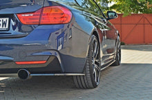 Laden Sie das Bild in den Galerie-Viewer, Maxton Design Heck Ansatz Flaps Diffusor passend für BMW 4er F32 M Paket schwarz Hochglanz