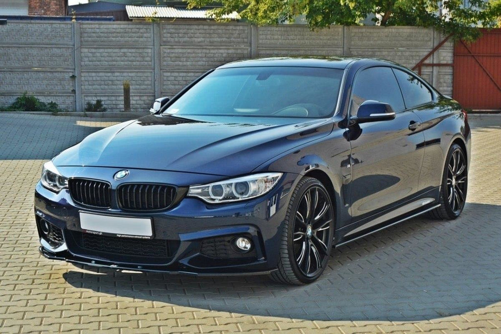 Maxton Design Seitenschweller Ansatz passend für BMW 4er F32 M Paket schwarz Hochglanz