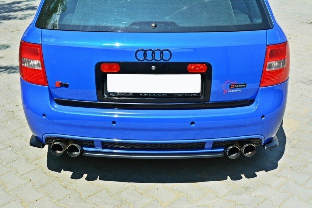 Maxton Design Heck Ansatz Flaps Diffusor passend für AUDI RS6 C5 AVANT schwarz Hochglanz