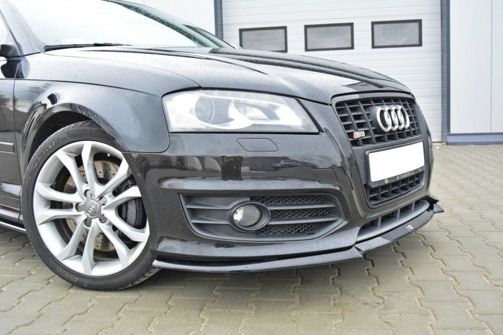 Maxton Design Front Ansatz passend für V.1 Audi S3 8P FL schwarz Hochglanz