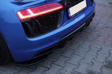 Laden Sie das Bild in den Galerie-Viewer, Maxton Design Heck Ansatz Flaps Diffusor passend für Audi R8 Mk.2 schwarz Hochglanz