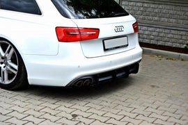 Maxton Design Diffusor Heck Ansatz passend für Heckschürze & Flaps passend für AUDI A6 C7 S-LINE AVANT (2.0 TDI)