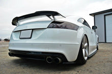 Laden Sie das Bild in den Galerie-Viewer, Maxton Design Heck Ansatz Flaps Diffusor passend für Audi TT S 8J schwarz Hochglanz