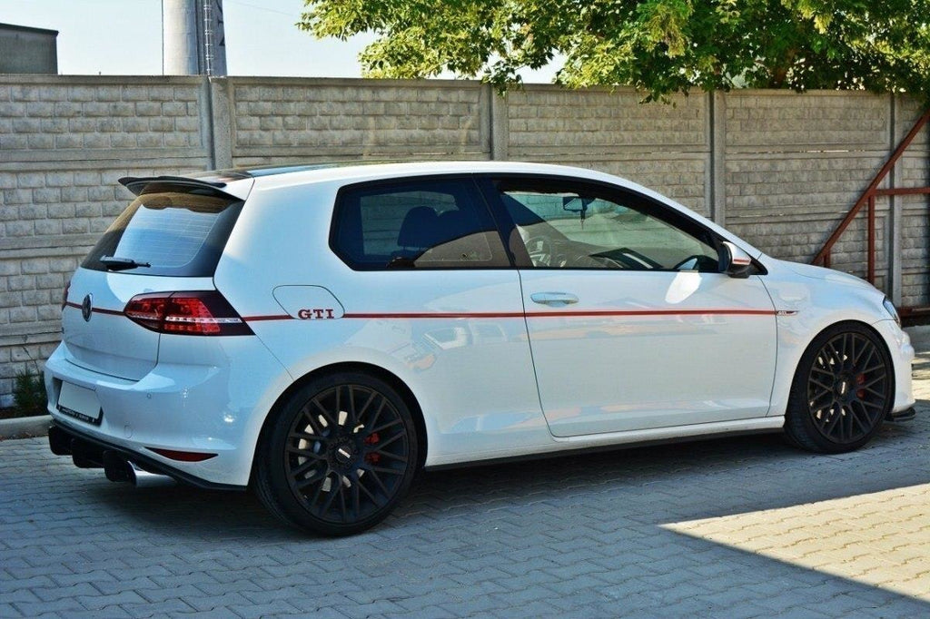 Maxton Design Diffusor Heck Ansatz passend für Heckschürze & Flaps passend für VW GOLF 7 GTI