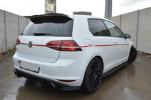 Laden Sie das Bild in den Galerie-Viewer, Maxton Design Heck Ansatz Flaps Diffusor passend für VW GOLF 7 GTI schwarz Hochglanz